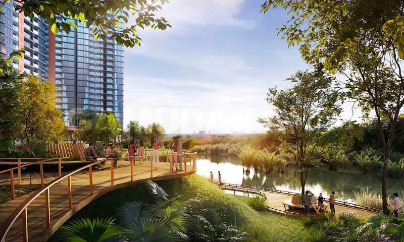 Vườn thư giản nằm trong dự án Eaton Park Mai Chí Thọ